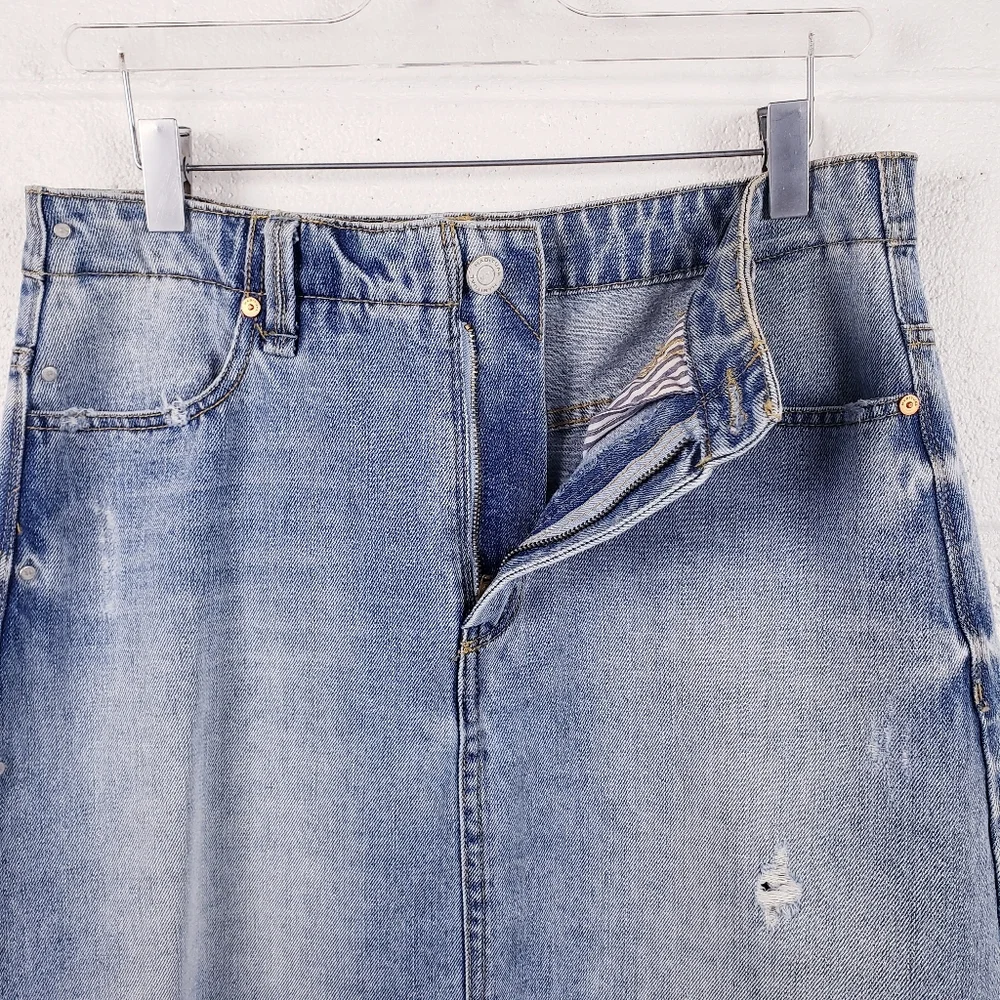 HABITUAL Reza High Rise Denim Crisscross Jean‎ Miniskirt Size 28